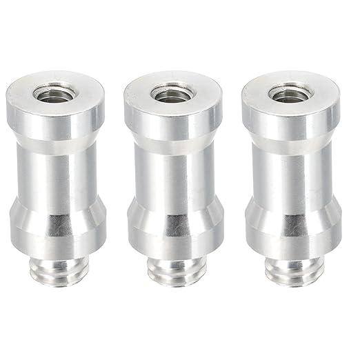 PATIKIL Camera Spigot Screws Converter 1/4" to 3/8" Female to Male, 3 Pack Tripod Screw Adapter Spigot Stud for Light Stand Hot Shoe Cold Shoe Adapter Ball Head Flash, Silver
