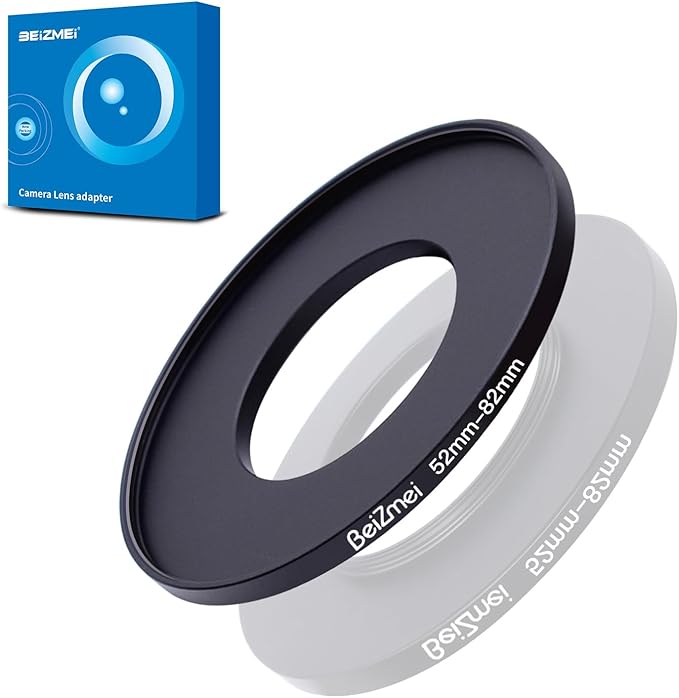 52mm to 82mm Camera Filters Ring,Filters Ring Compatiable All Brands Ø52mm Lens to Ø82mm UV ND CPL Camera Filter Accessory.Made of CNC.