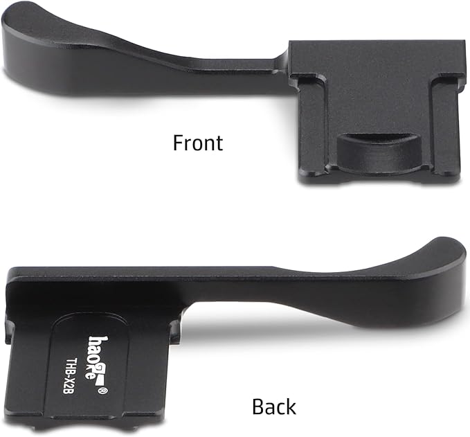 Haoge THB-X2B Metal Hot Shoe Thumb Up Rest Hand Grip for Fujifilm x100vi Fuji X100V Camera Black