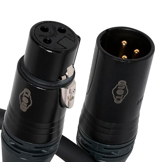 Cloud Microphones Premium Quality Performance XLR Cable - Neutrik Connectors, Gold-Plated, Braided Shield, Black PVC Jacket 25ft