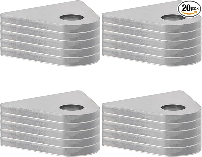 Weld on Tabs 20 PCS, 1-8/9" H x 2-2/7" W Steel Shock Mount Weld tabs with 1/2" Hole, 1/5" Thick , Weld Tabs Universal Flat Mount Bracket, Rapid Welding Version