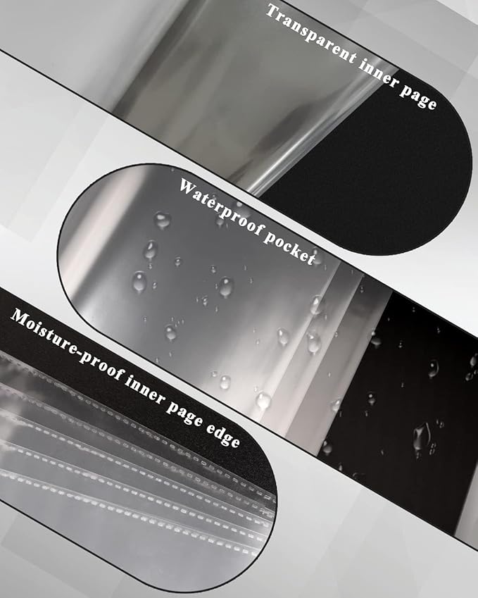 Premium Art Portfolio 3 Packs 11"x17" Presentation Book - Black Folder with Plastic Sleeves for Artwork Professional Display Book for Artists and Creatives