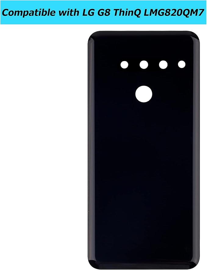 New Replacement Battery Door Cover Back Cover Kompatibel for LG G8 ThinQ LMG820QM7 LM-G820UMB LMG820UM2 Black Akkudeckel…