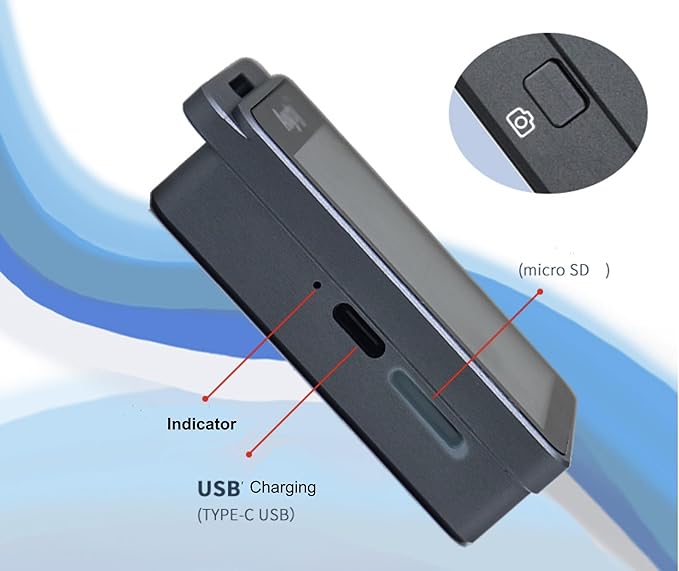 Vividia MM-240 Portable Digital Magnifier, 2.4" LCD Screen, 7x-19x Magnification with LEDs/Blacklight & Rechargeable Battery