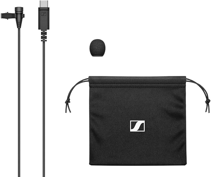 Sennheiser Pro Audio Condenser Microphone, XS Lav USB-C (509261),Black