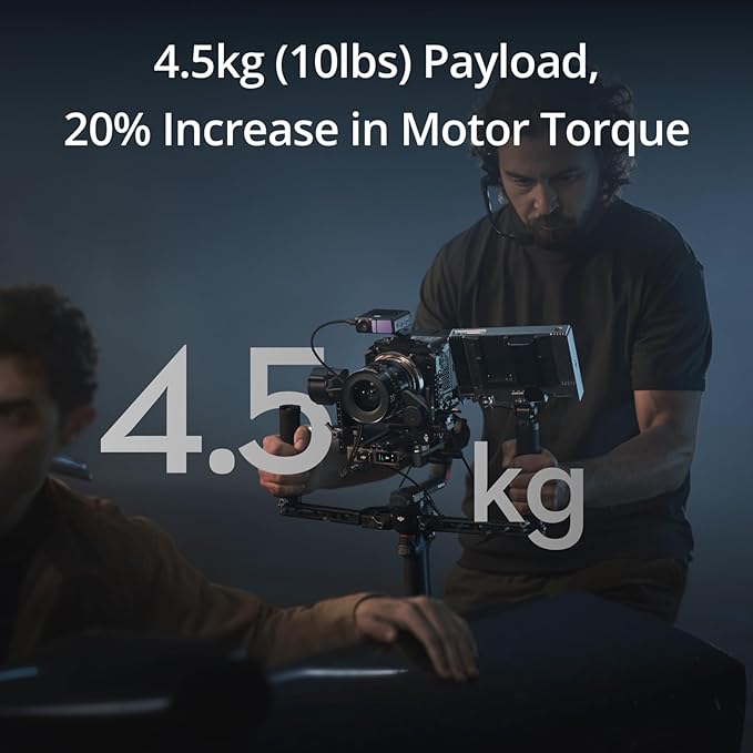 DJI RS 4 Pro Combo, 3-Axis Gimbal Stabilizer for Cameras for DSLR & Cinema Camera Stabilizer Canon/Sony/Panasonic/Nikon/Fujifilm, Native Vertical Shooting, 4.5kg/10lbs Payload, Camera Gimbal