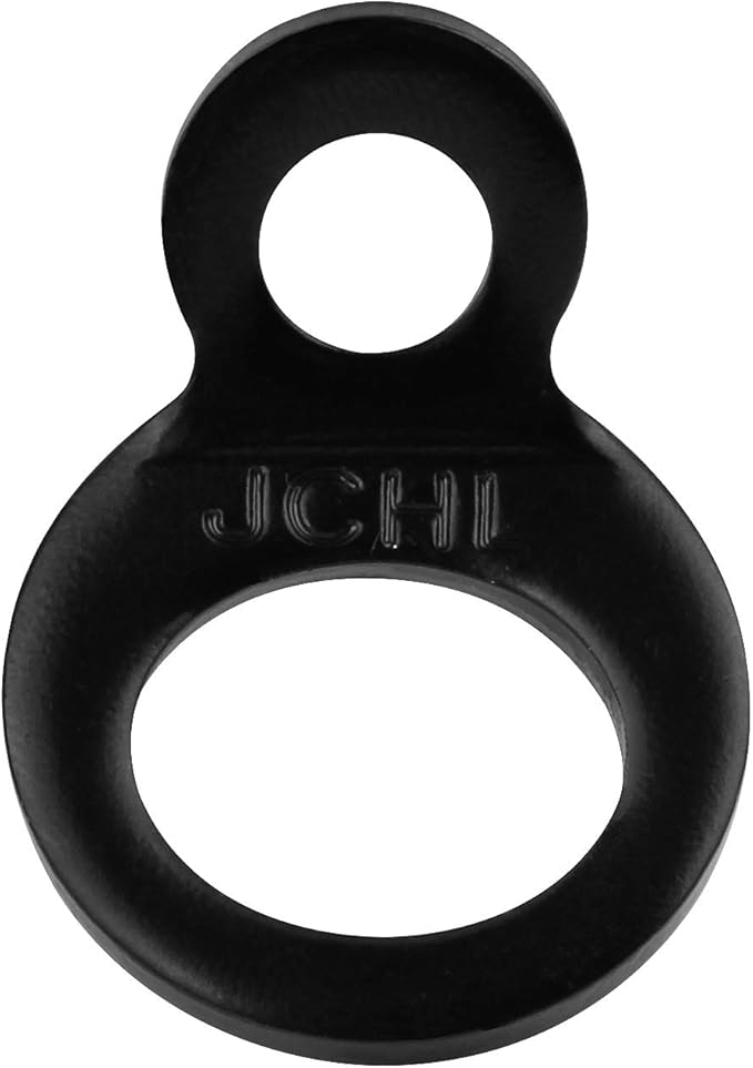 Multi-Purpose Tie Down Strap Rings Stainless Steel Tie-Down Anchors Hooks for Mounting in The Garage, Work Shop, Truck, Trailer, Golf Cart, Fence Black (4-Pack)