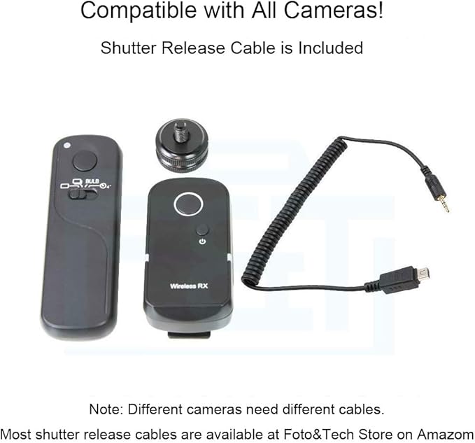 Foto&Tech 360 Any Angle 100m Wireless Remote Control Shutter Release (Compatible with Olympus E-M5 Mark II, E-M5, E-M1, E-M10, Pen-F, Pen E-PL8, Pen E-PL7, Pen E-P5)