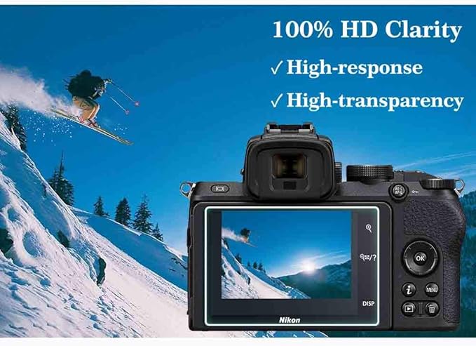 ULBTER Z50 Screen Protector for Nikon Z 50 Z50 Mirrorless Digital Camera & Hot Shoe Cover, 0.3mm 9H Hardness Tempered Glass Saver Anti-Scrach Anti-Fingerprint Anti-Bubble Anti-Dust [2+3Pack]