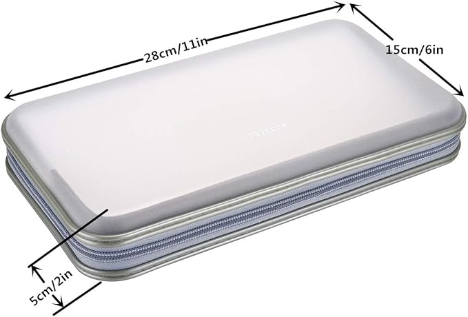 72 Capacity Heavy Duty CD DVD Blu-ray Media Case Storage Holder Organizer Wallet(Clear)