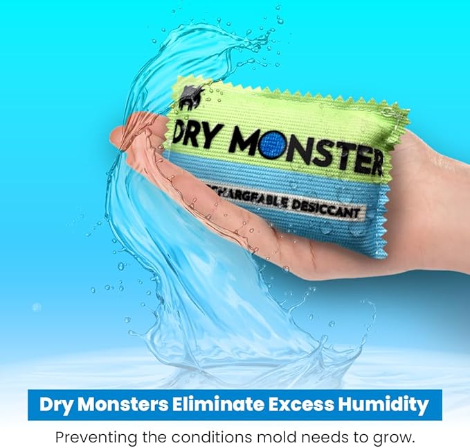 100g Rechargeable Desiccant 3 Pack - Ultimate Moisture Absorbing Bags | Rechargeable Silica | Protects Valuables from Rust, Corrosion & Humidity | Easy to Use