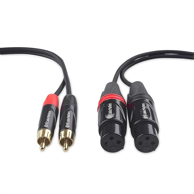 Cable Matters Dual XLR to RCA Cable - 6ft, Dual Female XLR to RCA Cable