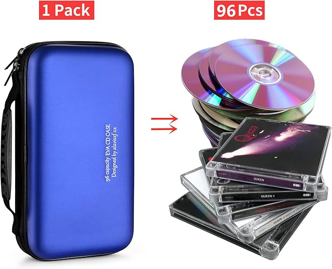DVD Case, EVA CD Case Holder Storage Organizer Portable Protective DVD Wallet Holder for Car