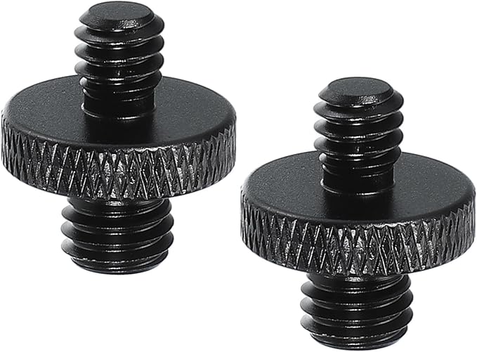 PATIKIL Tripod Screw Adapter 1/4" Male to M8 Male, 2 Pcs Tripod Nut Connectors Camera Mount Screw Camera Double Head Converter for Microphone Holder Magic Arms Accessories, 18 mm