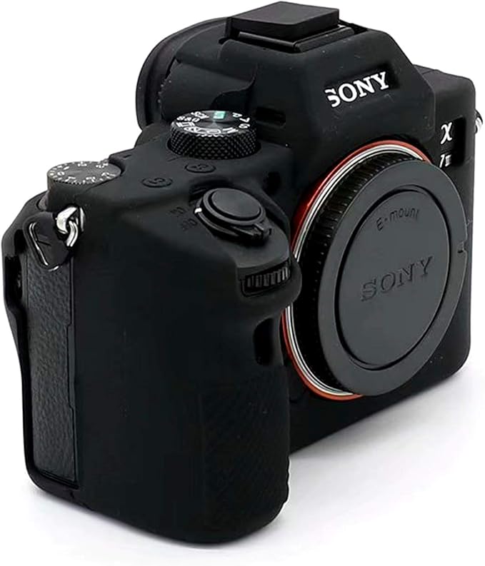 Professional Secure Soft Silicone Camera Case Bag Housing Rubber Body Skin for Sony Alpha A7iii a73 A7R3 A7Riii a7R Mark III a7 Mark III Digital SLR Camera Protective Case (Black)