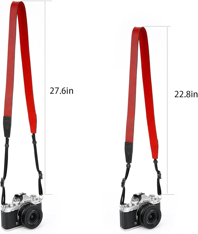 CANPIS Crazy Horse Leather Camera Strap,Vintage Camera Strap,Adjustable Camera Neck Shoulder Strap for Photographers