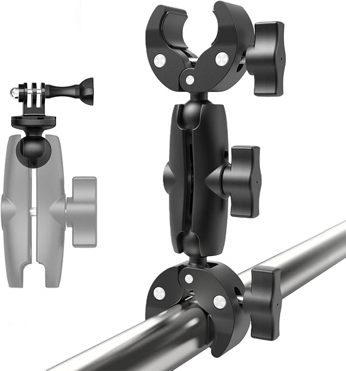 Super Clamp Double Camera Clamp, Crab Plier Clip Bracket Monitor Magic Arm Adapter for Desk Photo Studio Light Stand, Photography Reflector, Photo Boom Stand, Cross Bars, Pole Stick Shoot Accessories