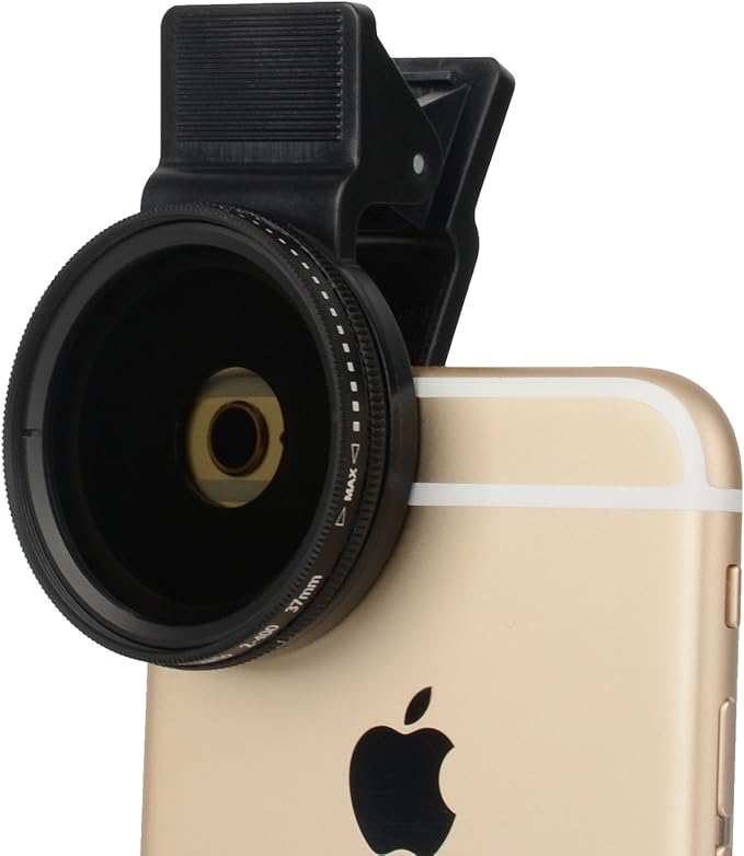 Zomei 37mm Cell Phone Camamera Lens Professional ND Circular Filter ND2-ND400 for Samsung Most Smartphones