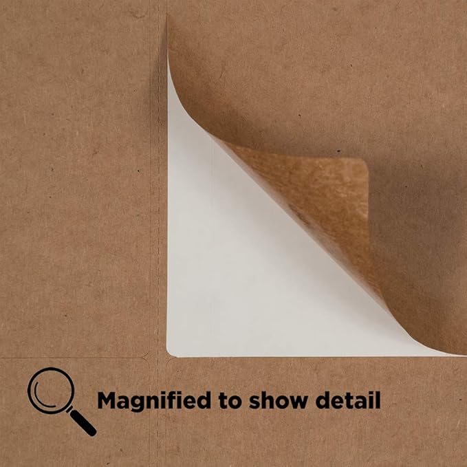 JAM PAPER Shipping Address Labels - 4 x 5 - Quarter Page/Extra Large - Brown Kraft - 120/Pack