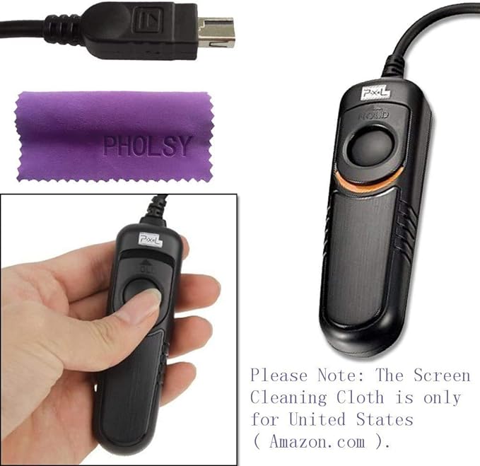 Pixel Remote Commander Shutter Release Cable DC2 Compatible with Nikon Z5 Z6 Z6-II Z7 Z7-II D3200 D3300 D5000 D5100 D5200 D5300 D5600 D5500 D90 D7100 D7200 D7500 D750 D780 P7700 P7800 MC-DC2