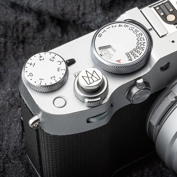 Crown Pattern Camera Metal Shutter Button for Fujiflm X100VI,X100V, X-M5 X-E5 X-Half, for Nikon D750 D610 Z7 Z5 Z6 (Aluminum Alloy-Shutter Decorative Button02)
