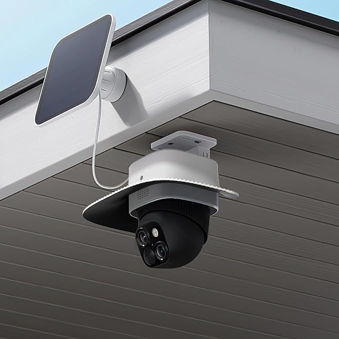Rain Cover for Eufy SoloCam S340, Aluminum Weatherproof Camera Sun Rain Shield, Easy Install Outdoor Security Camera Accessory (Eufy s340 Cover)