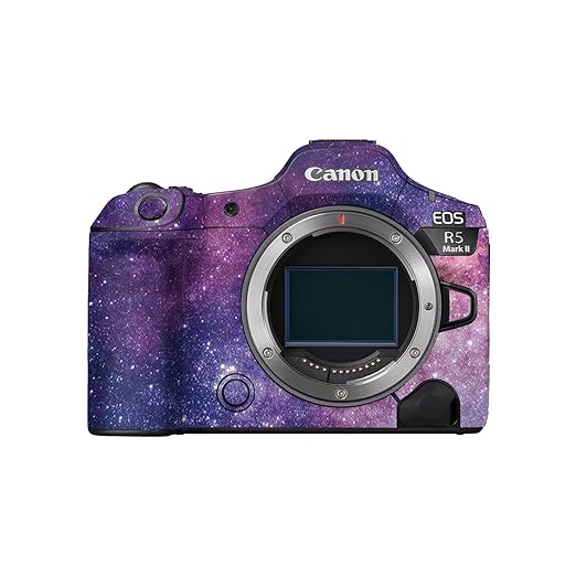 Camera Skin Compatible with Canon EOS R5 Mark II (2023) - Violet Stars - Premium 3M Vinyl Protective Wrap Decal Cover - Easy to Apply | Crafted in The USA by MightySkins