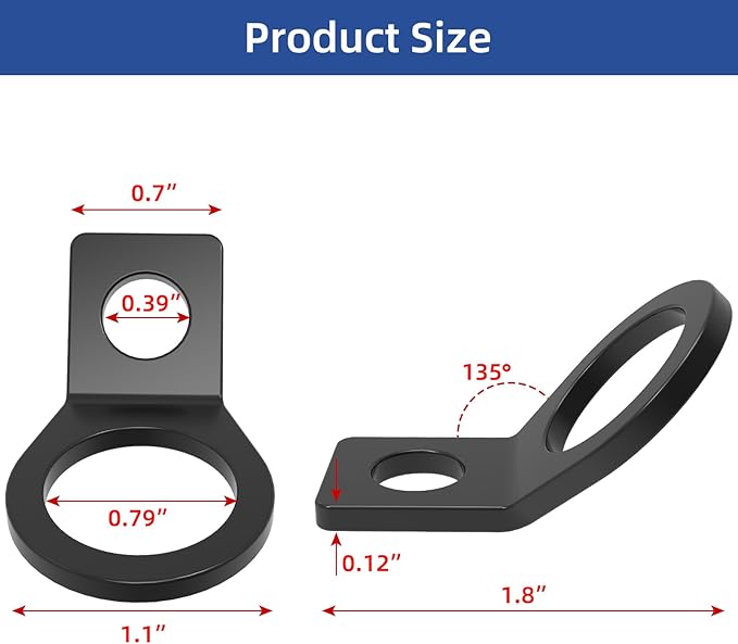12 Pack Tie Down Strap Rings Tie-Down Anchors Hooks for Mounting in The Garage,Metal Tie Down Anchors Rings for Tiedown Attachment Points for Truck,Trailer,Camper