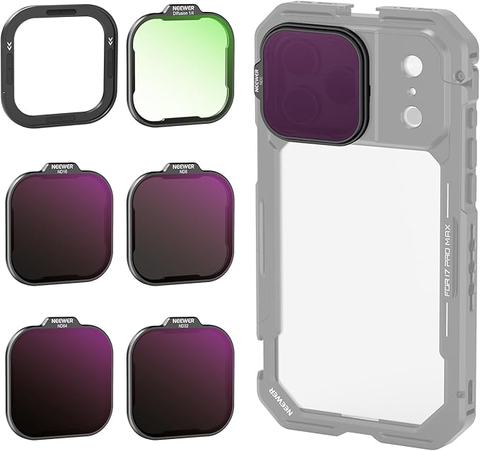 NEEWER 37mm Filter Lens Backplate for PA143/PA144 Phone Cage Only, Quick Release Video Rig Mobile Camera Photography Accessories Compatible with iPhone 17 Pro 17 Pro Max Beastgrip, PA152