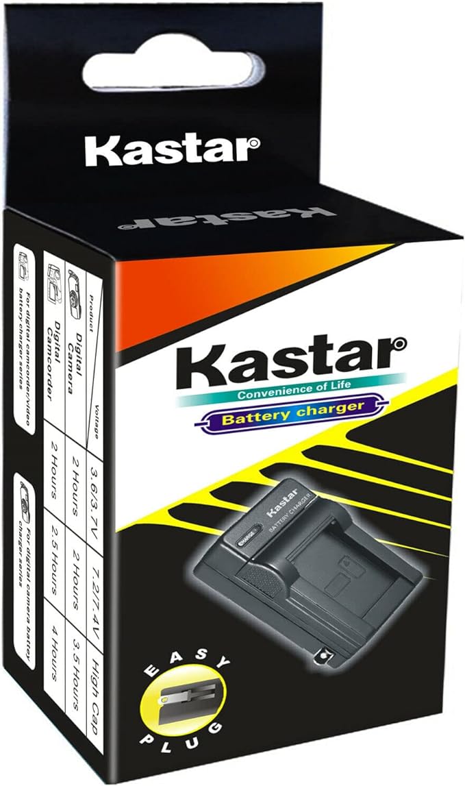 Kastar AC Wall Battery Charger Replacement for Fujifilm FinePix XP120, Z10fd, Z20fd, Z30, Z31, Z33WP, Z35, Z37, Z70, Z71