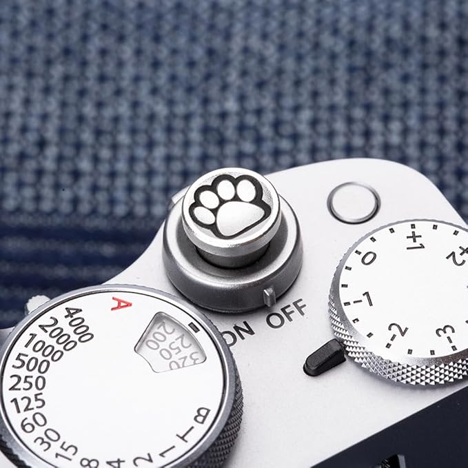Camera Shutter Button Compatible with FUJIFILM X-T5 X-T4 X-T20 X-T30 X-T200 X-PRO2 ，,Soft Release Button for laica M9 (Cats paw)