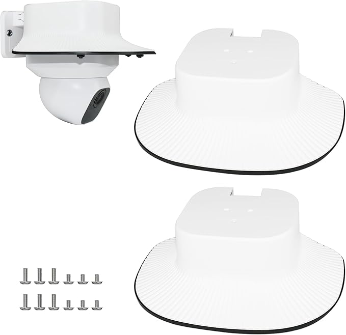 2 Pack Rain Cover Compatible with Eufy SoloCam E30/E42, Weatherproof Sun Shade Outdoor Security Camera Protection Shield,Anti-Glare Sun Visor, Easy to Install