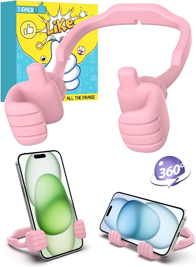 Easter Basket Stuffers for Teens Girls Boys Kids: Cell Phone Stand Thumbs Up Lazy Phone Stand Phone Holder for Desk Cool Gadgets Birthday Easter Gifts for Adults Women Men Toddler Teenagers
