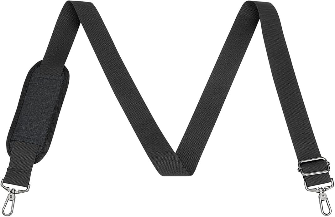 RAINYEAR 59 Inch Shoulder Strap for Bag, Adjustable Soft Padded Replacement Shoulder Strap with Metal Hooks for Messenger Bag