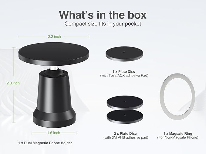 elitehood Dual Magnetic Phone Holder for Gym [20 Strongest Magnets], 360 Rotation Magnetic Gym Phone Mount, for Magsafe Gym Mount Magnet Compatible with iPhone 15 14 13 12 Pro Max Plus Mini