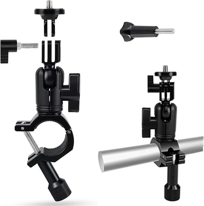 YUSEN Super Clamp Camera Mount with 1/4" Screw Bike/Bicycle/Motorcycle Handlebars Mount Compatible with DSLR Camera/Gopro/LED Lights/Ronin-M/Ronin MX/Freefly MOVI