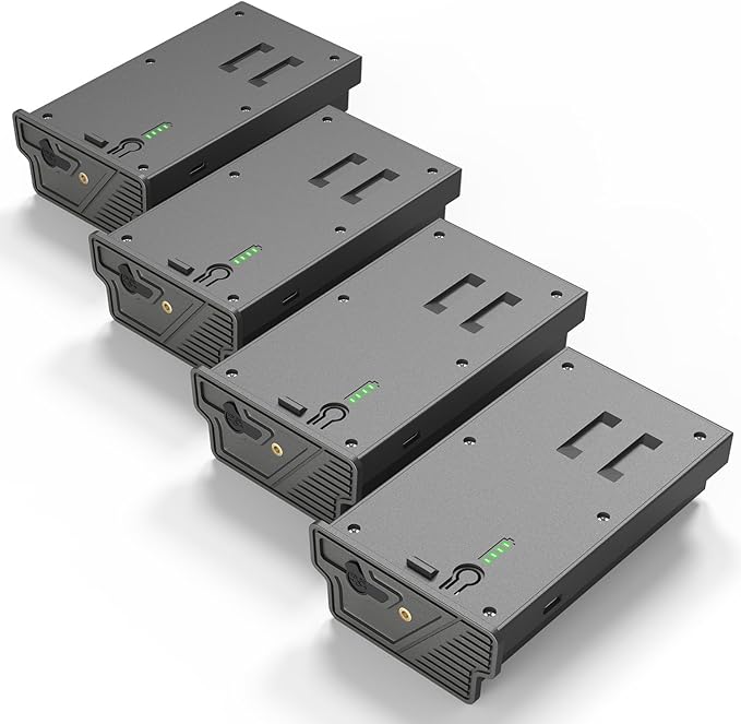 4PCS New Reveal Lithium Battery Pack for Reveal Camera Enhanced Solar Charging Battery Compatible with Reveal Hunting Trail Camera Reveal Ultra, X Gen 3.0, Pro 3.0, X, X Pro, X Gen 2.0, XB, SK