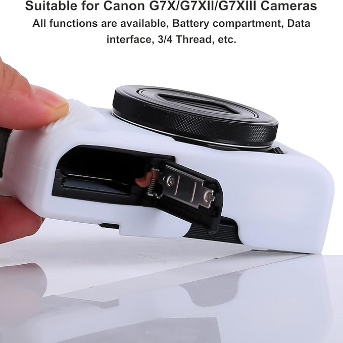 Pocoukate Camera Body Case for Canon G7X /G7X Mark II/Mark III Silicone Case Cover with Optical 9H Hardness 0.3mm Ultra-Thin DSLR Camera Screen Protector