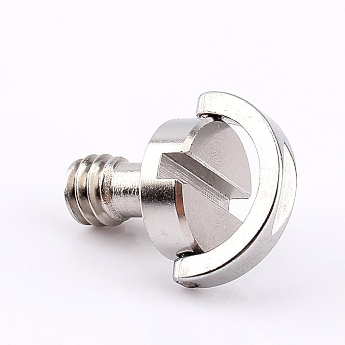 Yosoo 2pcs Digital Camera Tripod Quick Release Plate D Ring Captive 1/4"" D-Ring Steel Stainless Screw Connecting Adapter UNC for Camera Tripod Monopod Quick Release Plate (Type 1)