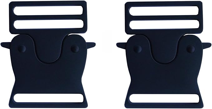 2 pcs Heavy Duty Metal Climbing Adjustable Release Buckles, Webbing Strap Lock Belt Outdoors Tactical Repair Buckle (38mm)
