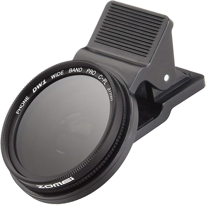 Zomei 37mm Professional Cell Phone Camera CPL Lens Filter with Clip for Galaxy S8 Android Smartphone