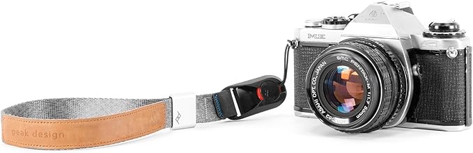 Peak Design Cuff Camera Wrist Strap, Compatible with DSLR, Compact and Point-and-Shoot Cameras, Low Profile, Quick Release