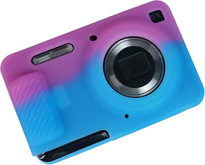 Easy Hood Camera Case for Kodak PIXPRO FZ55, Soft Silicone Cover Anti-Scratch Slim Fit FZ55 DSLR Camera Sleeve Body Skin Travel Protective Case, Rose Blue