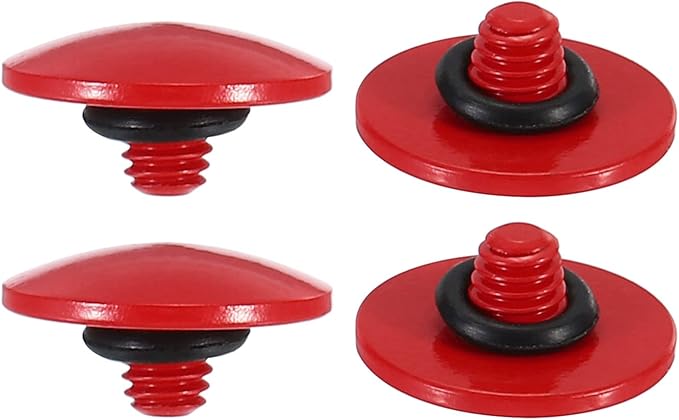 PATIKIL Camera Shutter Button, 4 Pack Soft Shutter Release Button Pure Copper Camera Button Convex Suitable for Nikon for Fujifilm for Leica DSLR/SLR Camera, Red
