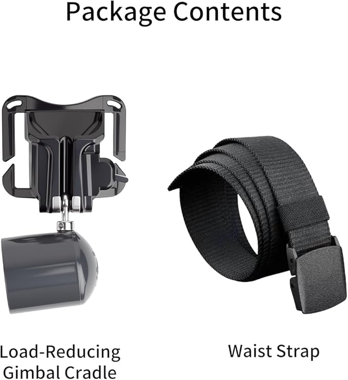 Handheld Gimbal Stabilizer Accessories Load Reduce Kit with Gimbal Support and Waist Belt for Easier and Longer Holding. Compatible with DJI Ronin Osmo Series/hohem/FeiyuTech/Zhiyun/Insta 360