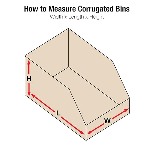 Box USA Storage Bins Medium 2"L x 12"W x 4 1/2"H 50-Pack - Corrugated Cardboard Box for Packing, Moving, and Storage
