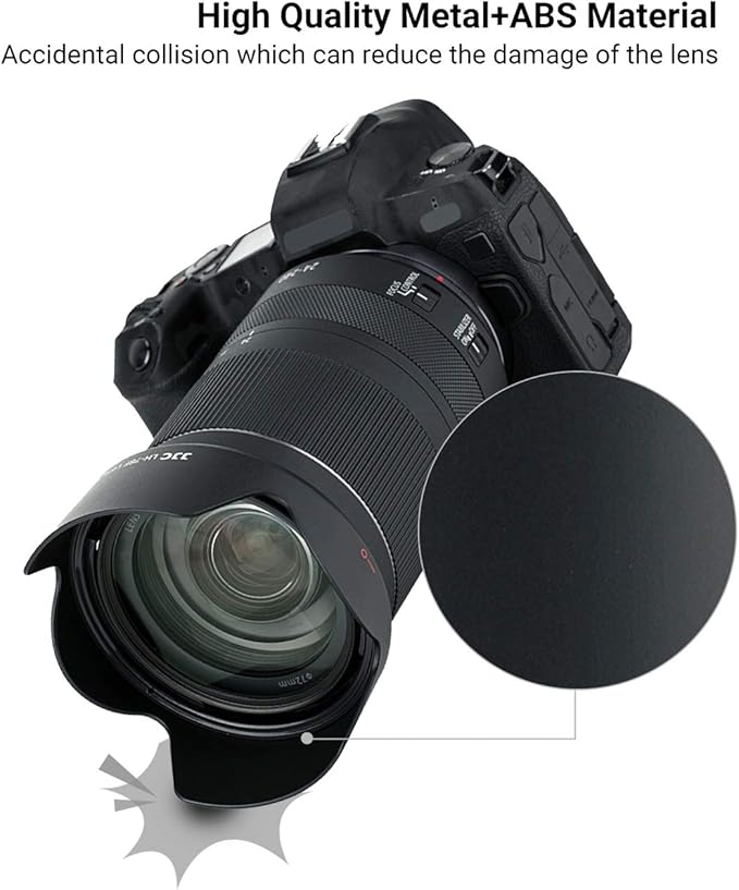 JJC EW-78F Lens Hood Reversible Lens Shade Cover for Canon RF 24-240mm F4-6.3 is USM Lens Replace EW-78F Lens Hood, Compatible with 72mm Filter and Lens Cap