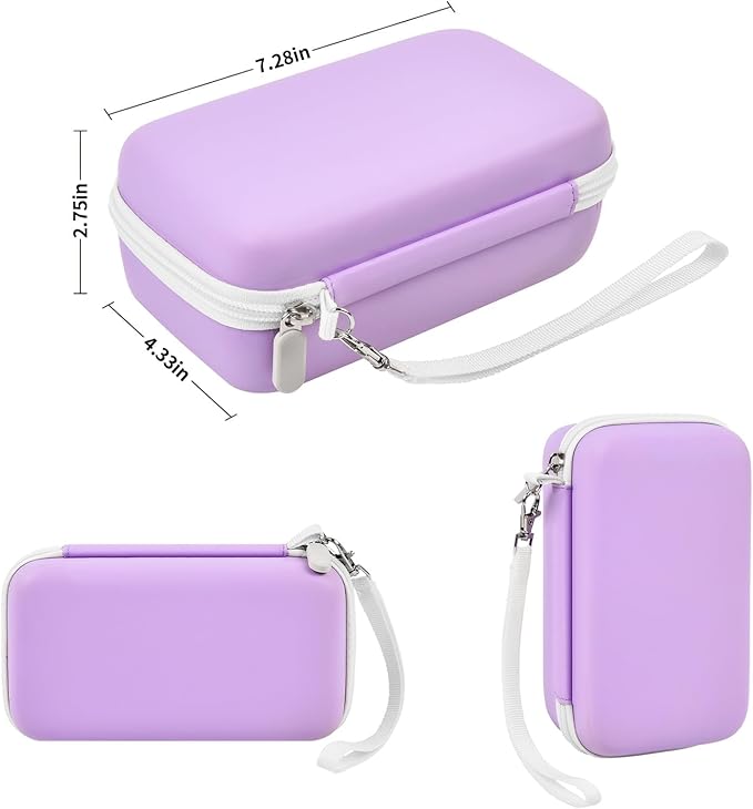 Grapsa Case Compatible with ESOXOFFORE for Dylanto for Anchioo for WEEFUN for GKTZ for Amzelas for Mafiti Instant Print Camera for Kids, Film Camera Storage Holder Organizer Bag (Box Only)- Purple