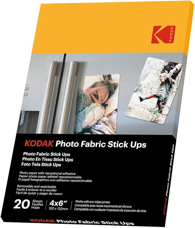 KODAK Photo Fabric Stick Ups 4x6"