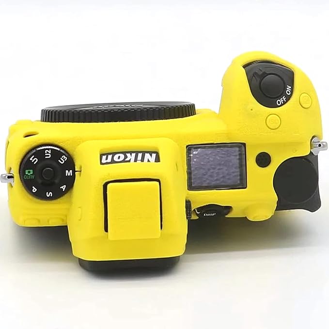 Professional Secure Silicone Camera Case Cover Housing Body Skin for Nikon Z6 Z7 Full Frame Mirrorless Camera (Yellow)